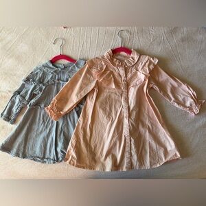 Peach and Light Blue Ruffle Dresses